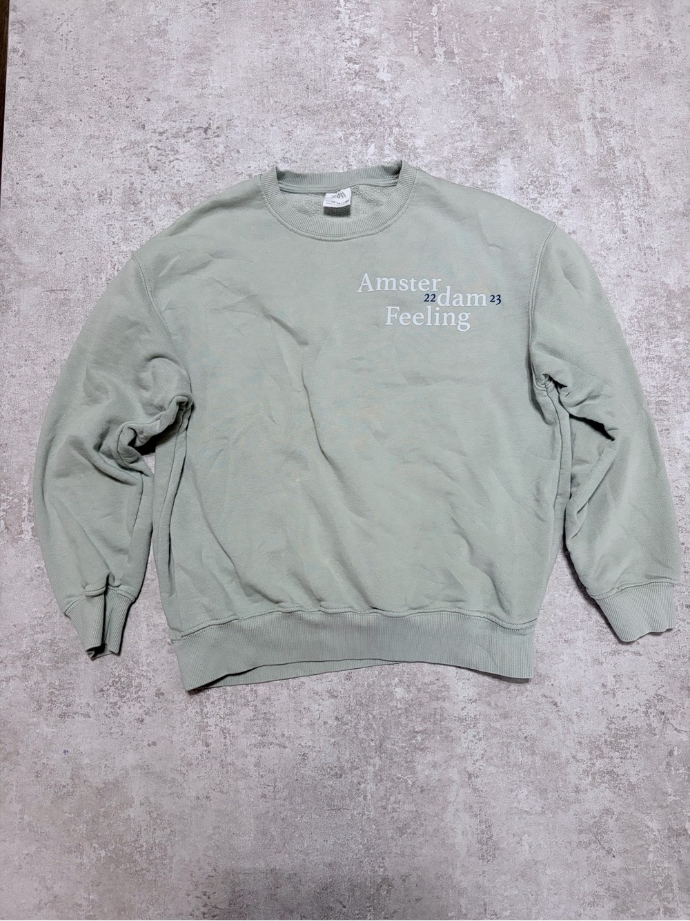 ZARA Kids Boys Sage Green Amsterdam Feeling Graphic Sweatshirt